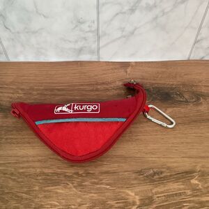 Kurgo Zippy Travel Bowl - Barn Red, Collapsible & Portable Dog Bowl (K01559)